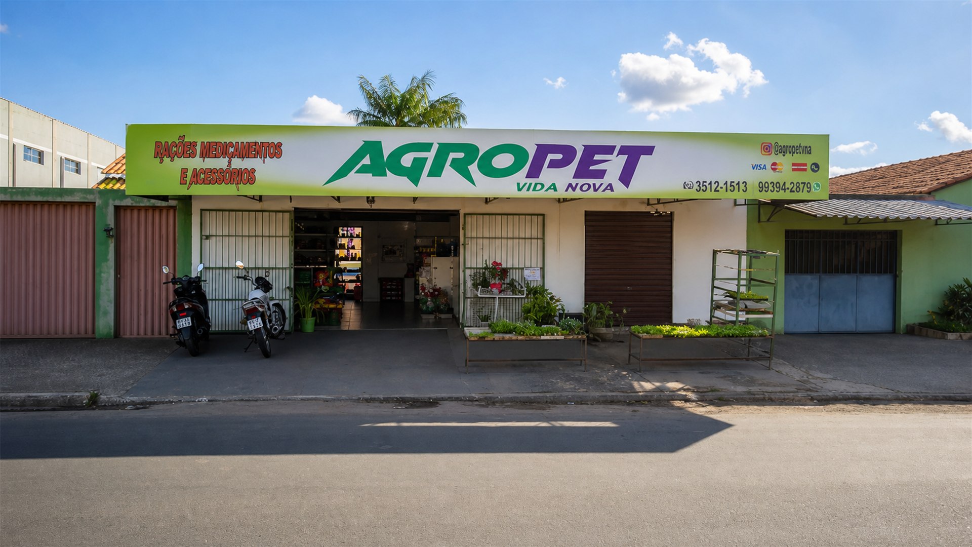 Fachada da Agro Pet Vida Nova em Senador Canedo